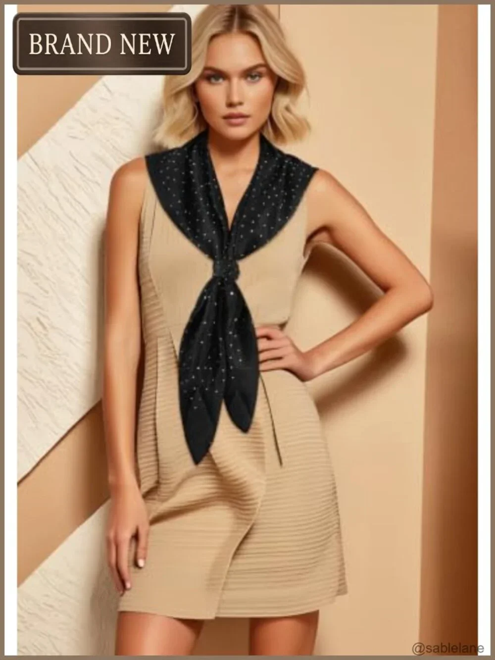 Fashion Head Scarf for Women 35 Inch Square Bandana, 90s Scarf Top Shawl Wraps,
